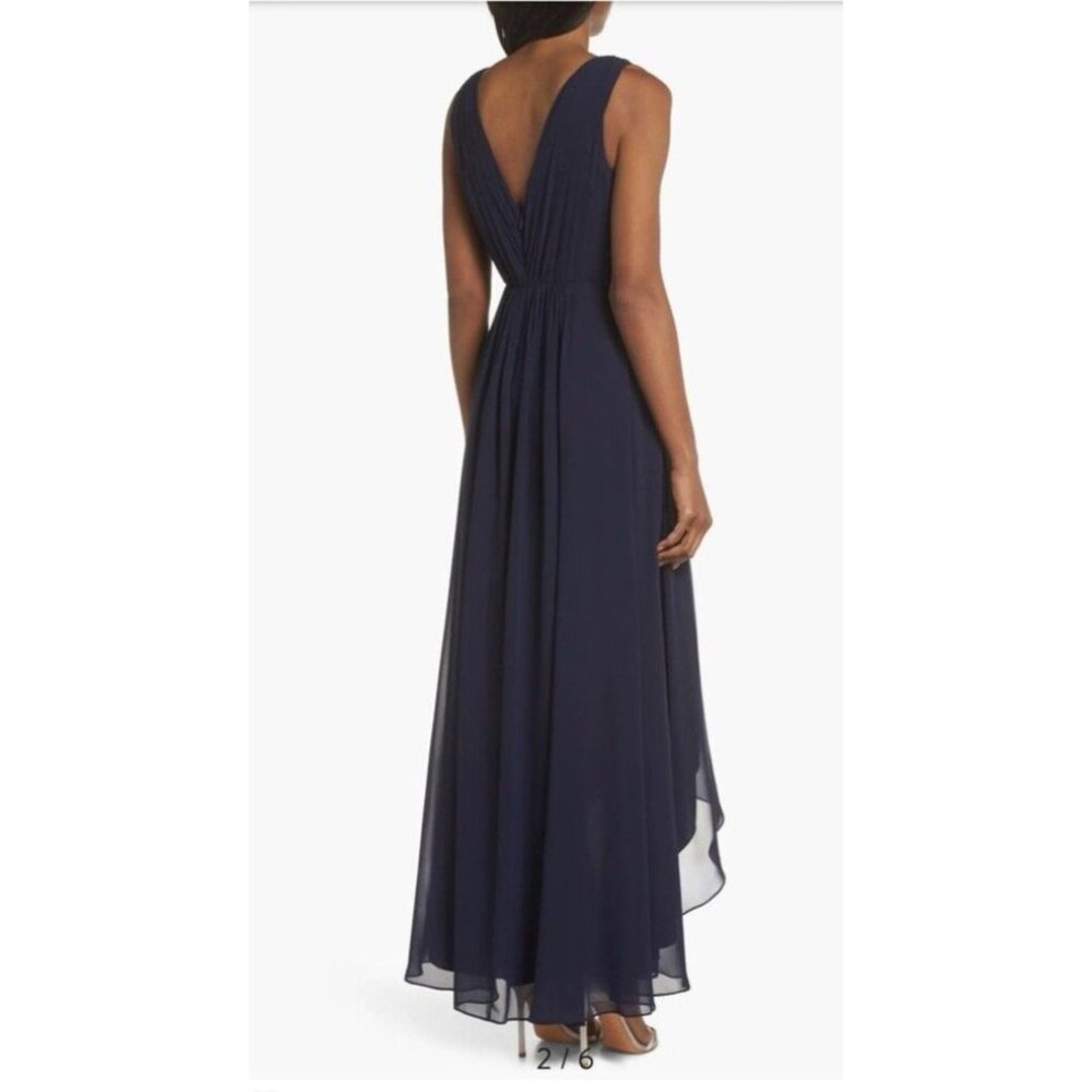 Eliza J. Evening Formal Dress 18 Navy Blue Flowy Wedding Church Party NWT - Picture 5 of 16